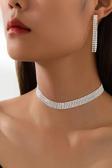 Caş Dekorasyon Altın Renk 4 Sıra Taş Detaylı Choker Kolye