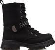 Trend Adımlar Siyah Mat Fashion Kız Çocuk Fermuarlı Postal Bot