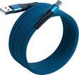 BMUC-02 Mavi Manyetik USB-A-C Kablo – 1.5 m, Süper Hızlı Şarj