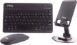 Kablosuz Klavye Mouse ve Stand Seti  + Ayarlanabilir Telefon Standı SIYAH