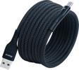 KS-AC01 Siyah Manyetik USB-C-USB-A Kablo – 1 m, Süper Hızlı Şarj