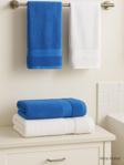 4 Parça Ekonomik Banyo Havlu Takımı %100 Pamuklu Quickdry Mavi