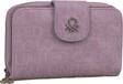 Benetton Lila Monogram Eskitme Geniş Kadın Cüzdan BNT 1301