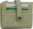 Benetton Yeşil Monogram Eskitme Kadın Küçük Kartlık BNT 1309