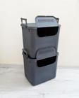 Geseus Motek  Mybox 2x30 Litre Kulplu Çok Amaçlı Organizer Saklama Kutusu-MT-35