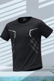 Erkek Spor Tişört Antreman Gym Polyester Erkek Sporcu T-shirt ŞERİTLİ-TİŞÖRT