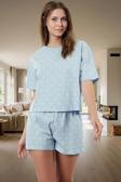 Puantiyeli Kalpli Pamuklu Pijama Takımı Rahatlık ve Şıklık Bir Arada Dayanıklı Malzeme