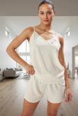 Yazlık Rahat Homewear Nakışlı Viskoz Pijama Takımı Kaliteli İşçilik Dayanıklı Malzeme