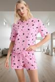 Pamuklu Galaksi Desenli Rahat Pijama Takımı Yaz İçin İdeal Özel Tasarım Premium Kalite Uzun Ömürlü
