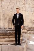 Erkek Siyah Basic Düz Slim Fit Dar Kesim 6 Drop Takım Elbise