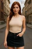 Moda Kadın Crop Çeşitleri (Çıtçıtlı - Düz), ( Farklı Renkler Ve 30 - 33 - 40 - 50 Cm Uzunluklar Da)