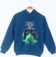 Toontoy Erkek Çocuk Boks Eldivenli Boğa Baskılı Sweatshirt