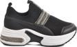 Siyah Beyaz Anorak Taşlı Kadın Sneaker 702307 Z