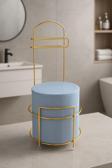 Kitchen Line Lüx Gold Banyo Wc Tuvalet Kağıtlığı Çöp Kovası Takım Plastik Kova 6 Litre Paslanmaz Tel