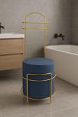 Kitchen Line Lüx Gold Banyo Wc Tuvalet Kağıtlığı Çöp Kovası Takım Plastik Kova 6 Litre Paslanmaz Tel