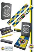 Fenerbahçe Orijinal Lisanslı En Büyük Fenerbahçe Saten Şal Atkı + Uçlu Kalem + Bileklik 