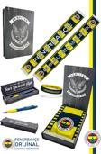 Fenerbahçe Orijinal Lisanslı Çubuklu Bir Asalet Saten Şal Atkı + Uçlu Kalem + Bileklik S