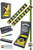 Fenerbahçe Orijinal Lisanslı Çubuklu Bir Asalet Saten Şal Atkı + Uçlu Kalem Set Hediyeli