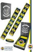 Fenerbahçe Orijinal Lisanslı Çubuklu Bir Asalet Şal Atkı ve Bileklik Set Kanarya Baskılı