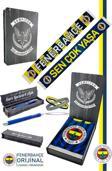 Fenerbahçe Orijinal Lisanslı Sen Çok Yaşa Saten Şal Atkı + Uçlu Kalem + Bileklik Set Hed