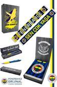 Fenerbahçe Orijinal Lisanslı Sen Çok Yaşa Saten Şal Atkı + Uçlu Kalem Set Hediyelik Ahşa