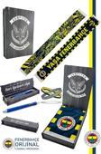 Fenerbahçe Orijinal Lisanslı Yaşa Fenerbahçe Saten Şal Atkı + Uçlu Kalem + Bileklik Set 