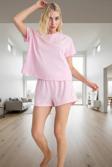 Kadın Örme Pijama Takımı Kısa Kol Regular Kalıp Yazlık Şık Görünüm Özenle Seçilmiş