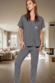 Kadın Pamuklu Cep Detaylı Rahat Pijama Takımı Konforlu Kesim Premium Kalite Modern Stil Seçkin Malze