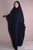 Nowa Scarf Medine İpeği Şal Ve Elbise İkili Takım Lacivert
