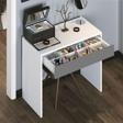 Bicabin Arya Novella Mode Çekmeceli Makyaj Masası Dresuar Çalışma Masası Antrasit Make Up Desk