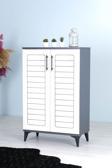 Mistik Home Luna 2 Kapaklı 4 Bölmeli Modern Ayakkabılık - Beyaz / Antrasit | 70X108X35 Cm