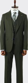Klasik Yelekli Erkek Takım Elbise - Slim Fit Kesim-KAW1030S