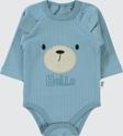 Civil Baby Erkek Bebek Çıtçıtlı Badi 3-18 Ay Soft Mavi