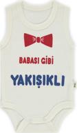 Civil Baby Erkek Bebek Çıtçıtlı Badi 1-36 Ay Ekru