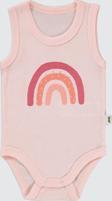 Civil Baby Kız Bebek Çıtçıtlı Badi 1-36 Ay  Pudra