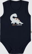 Civil Baby Erkek Bebek Çıtçıtlı Badi 1-36 Ay Lacivert
