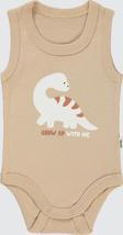 Civil Baby Erkek Bebek Çıtçıtlı Badi 1-36 Ay Sütlü Kahve