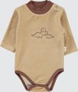 Civil Baby Erkek Bebek Çıtçıtlı Badi 1-18 Ay Sütlü Kahve