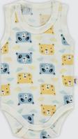 Civil Baby Erkek Bebek Çıtçıtlı Badi 1-36 Ay Ekru