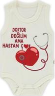 Civil Baby Kız Bebek Çıtçıtlı Badi 1-36 Ay Ekru