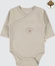 Civil Baby Bebek Organik Çıtçıtlı Badi 0-6 Ay Açık Bej
