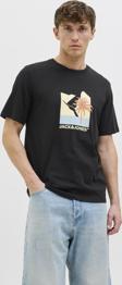 Jack&Jones Jjbarbados Tee Ss Crew Neck Erkek Siyah Tshirt 12269416-02
