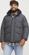 Jack Jones Jjworld Puffer Jacket Pls Erkek Antrasit Büyük Beden Mont 12263325-16