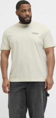 Jack&Jones Jorıslıngton Type Tee Ss Crew Neck Pls Erkek Bej Büyük Beden Tshirt 12278557-06