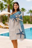 Yetişkin Unisex 70x140 Cm Yaz Desenli Plaj ,Deniz , Banyo Havlusu Ocean