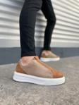 JY007 Alba Bağcıksız Süet Erkek Günlük Sneaker Ayakkabı SBT Taba/Vizon