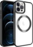 iPhone 12 Pro Uyumlu Kamera Korumalı Magsafe Wireless Şarj Özellikli Lazer Kesim Silikon Kapak