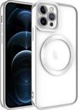 iPhone 12 Pro Max Uyumlu Kamera Korumalı Magsafe Wireless Şarj Özellikli Lazer Kesim Silikon Kapak