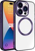iPhone 15 Pro Uyumlu Kamera Korumalı Magsafe Wireless Şarj Özellikli Lazer Kesim Silikon Kapak