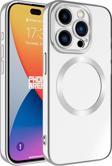iPhone 15 Pro Uyumlu Kamera Korumalı Magsafe Wireless Şarj Özellikli Lazer Kesim Silikon Kapak